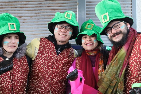 brazilian students in irish hats